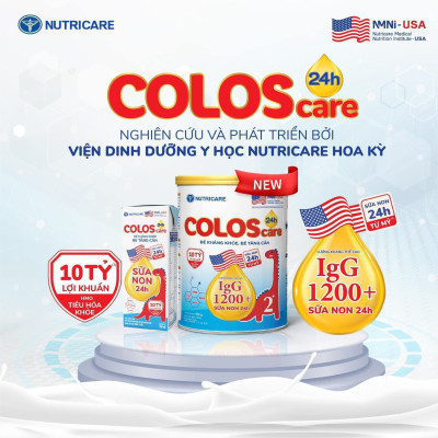 Sữa non Nutricare ColosCare 0+ hỗ trợ tiêu hóa, tăng cường hệ miễn dịch (800g)