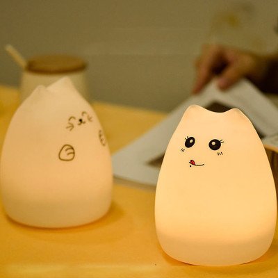 Đèn Ngủ Hình Mèo Con Siêu Dễ Thương - Chất liệu Silicon Dẻo Cao Cấp An Toàn 