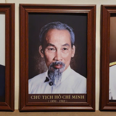 Bộ ảnh màu chân dung Bác Hồ, Bác Giáp, Bác Trọng