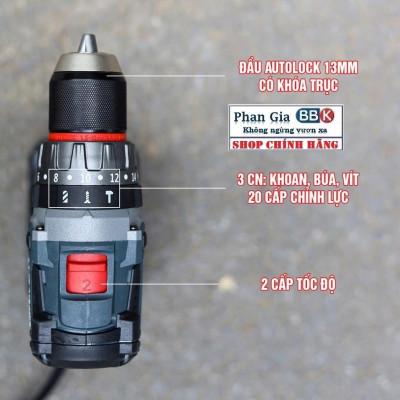 Máy Khoan Workfix WF-ID13100AK 13mm Lực Siết 100Nm 3 Chức Năng , Không Chổi Than ( chính hãƞg)