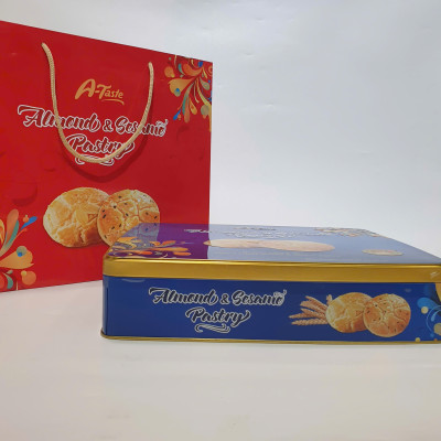 Bánh quy mè và Hạnh nhân A-Taste 624gr (Xanh)