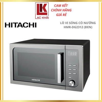 Lò vi sóng có nướng Hitachi HMR-DG2312, 23L, Màu đen, 8 thực đơn tự động - Hàng chính hãng