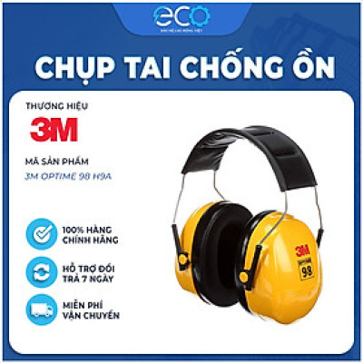 Chụp tai qua đầu chống ồn 3M Optime 98 H9A cao cấp bảo vệ tai
