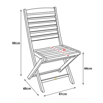 Bộ Bàn Gorontalo 2 Ghế Xếp Sumur IBIE NS4013A (70 x 70 x 72 cm) - Nâu