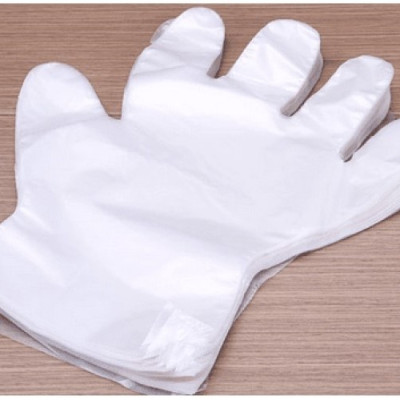 Combo set 5 miếng mút rửa chén bát + găng tay nilon siêu mỏng set 50-70-100 chiếc - made in Japan