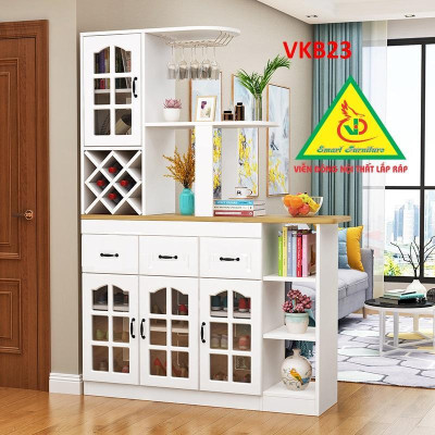 Quầy bar mini kết hợp tủ rượu VKB23 ( không kèm ghế) - Nội thất lắp ráp Viendong Adv