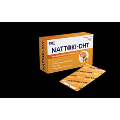 Nattoki – DHT Nattokinase 1500 FU - Hộp 30 viên  - Hỗ trợ giảm nguy cơ hình thành và làm tan cục máu đông, hỗ trợ giảm nguy cơ tai biến mạch máu não do tắc mạch - Châu Ngân Pharma
