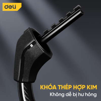 Khóa xe đạp xe máy Deli Cao Cấp - Khóa mật mã dạng 4-5 chữ số siêu an toàn chống trộm