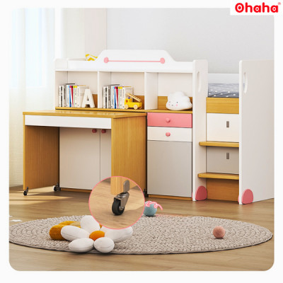 [Video thực tế - Miễn phí lắp đặt & vận chuyển] Giường tầng trẻ em thông minh xếp gọn Ohaha có bàn học - GTXG010
