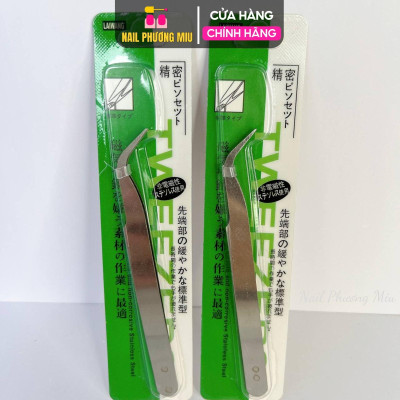 Nhíp Trắng Gắp Charm Đá, Nối Mi, Gắp Mụn Đầu Thẳng Và Cong, Thép Không Gỉ Siêu Nhỏ, 11x0.8cm, Dùng Làm Nail, Gắp Đính Đá Đa Năng