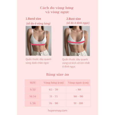 Áo Lót Cotton Móc Gài Huyenmay - Tím Lilac