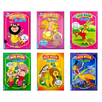 Sách - Em Đọc Ngụ Ngôn Và Tô Màu - Bộ 12 Cuốn