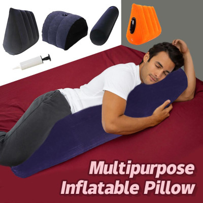 GỐI ÔM BƠM HƠI ĐA NĂNG, TIỆN DỤNG GỐI BƠM HƠI DU LỊCH XẾP GỌN ĐA NĂNG TIỆN LỢI (TẶNG KÈM BƠM TAY)