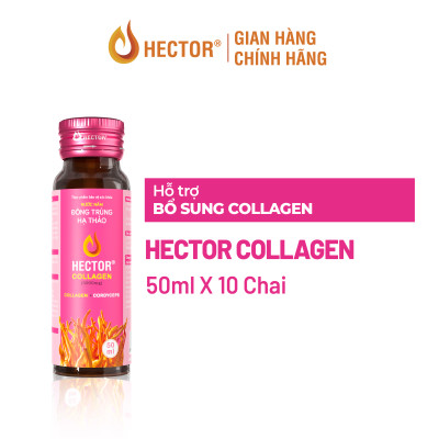 Bộ 2 hộp nước nấm Đông trùng hạ thảo Hector Sâm và Hector Collagen ( 20x50ml)