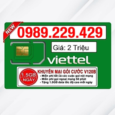 Sim Viettel số đẹp - Hàng chính hãng - 0989.229.429