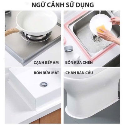 Băng Dính Dán Mép Tường Chống Thấm, Cuộn Băng Keo Dán Viền Bồn Rửa Chén & Chậu Rửa Bát - HÀNG CHÍNH HÃNG MINIIN