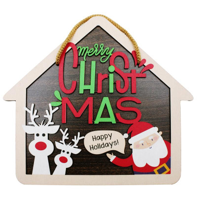 Bảng Gỗ Treo Tường Trang Trí Giáng Sinh - Bách Mộc - Nhà Tuần Lộc