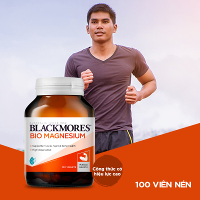 Viên Uống Bổ Sung Magie Hỗ Trợ Cơ Bắp Ngăn Ngừa Chuột Rút Blackmores Bio Magnesium Lọ 100 Viên