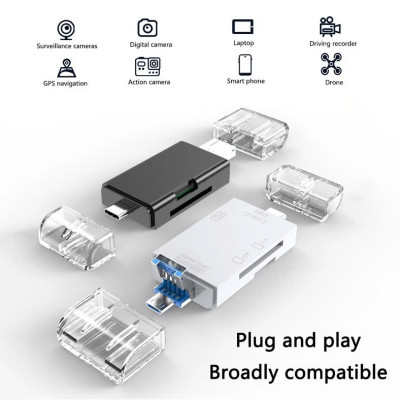 XOA 2S Đầu đọc thẻ nhớ SD, TF chân Type C, USB 3.0 Micro USB / U / Type C / TF / SD Cho Điện Thoại / Laptop - Hàng Nhập Khẩu