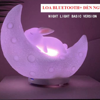 Đèn ngủ mặt trăng ,loa kết nối bluetooth, cổng USB cho chất lượng âm thanh sống động,nghe đài FM (Hàng nhập khẩu)