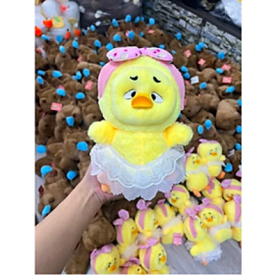 Thú nhồi bông vịt mặt quạo ngộ nghĩnh - Size 22cm - Quà tặng gấu bông Upsetduck êm mịn cho bé.