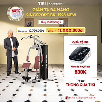 Giàn tạ đa năng KINGSPORT BK-1998 New thiết kế linh hoạt, khung sườn chắc chắn với 10 động tác luyện tập chuyên sâu