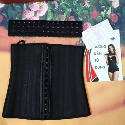 (Combo) Đai nịt bụng (gen siết giảm eo) latex 25 xương thép nhập khẩu chính hãng hi lạp (kèm quà tặng)
