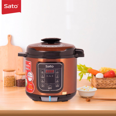 Nồi áp suất đa năng SatoAlpha 6AS039.D 6.0L - Nồi áp suất điện tử đa chức năng : nấu cơm, nấu cháo, hầm gân, ninh, súp, hấp, giữ ấm ... Dung tích : 6.0 lít phù hợp gia đình 4 - 6 người - Miễn phí vận chuyển toàn quốc - Hàng chính hãng