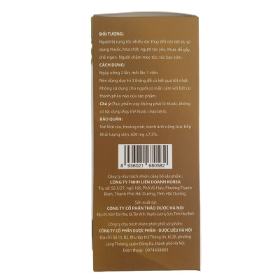 Hộp/60 viên nang - viên uống kích thích mọc tóc, giúp đen tóc, mượt tóc, giảm tình trạng rụng tóc HEALTHY HAIR