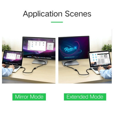 Ugreen 10146 5M màu Đen Cáp tín hiệu HDMI nối dài hỗ trợ 4K x 2K Ugreen HD107 - Hàng Chính Hãng