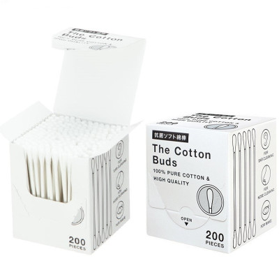 Combo hộp 200 tăm bông mềm kháng khuẩn Sanritsu + set 30 tăm chỉ nha khoa - nội địa Nhật Bản