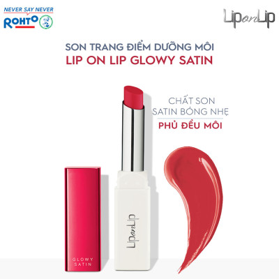 Son thỏi dưỡng môi trang điểm chất son satin Lip On Lip Glowy Satin 2.2g