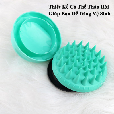 Lược Gội Đầu Massage KUNBE Gai Silicone Siêu Mềm Giảm Gàu, Ngăn Rụng Tóc
