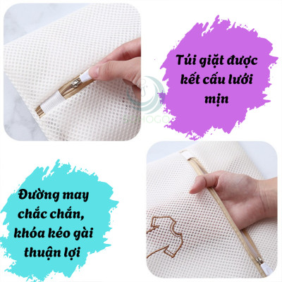 Set 7 Túi Lưới Giặt Quần Áo Cao Cấp – Bảo Vệ Vải, Giữ Form Chuẩn Bộ 7 Túi Giặt Bảo Vệ Quần Áo – Vải Lưới 3 Lớp, Khóa Kéo Chắc Chắn Bộ Túi Giặt Đa Năng – Bảo Quản Quần Áo Trong Máy Giặt
