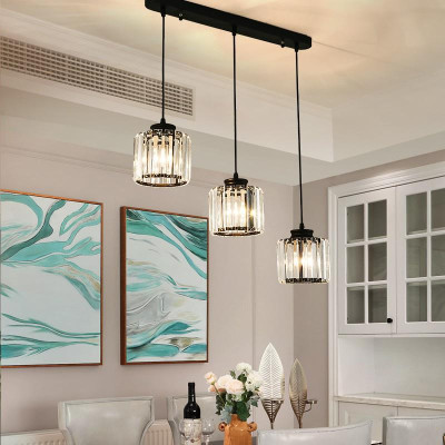 Đèn thả  pha lê hiện đại - kèm bóng LED và đế ốp trần