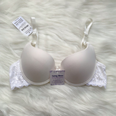 Áo ngực nữ form đẹp mút vừa vải trơn có phối ren mã HG293332