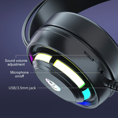 Tai Nghe PSH300 Led RGB Gaming Headset jack USB tiện lợi cho máy tính laptop hàng nhập khẩu