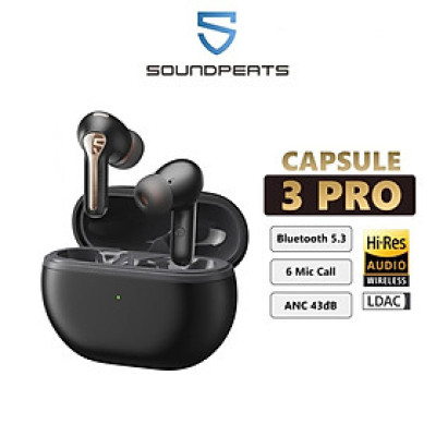 Tai Nghe True Wireless SoundPEATS Capsule 3 Pro Bluetooth 5.3, ANC 43dB, 6 Mic - Hàng Chính Hãng