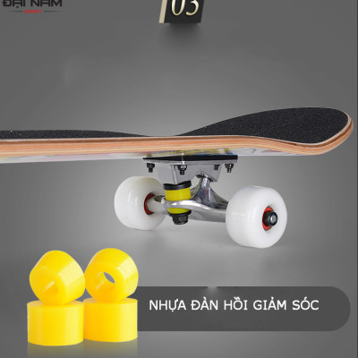 Ván Trượt Thể Thao Mặt Nhám Kích Thước 80cm Chịu Lực 120kg Đại Nam Sport + Kèm Túi Đựng Ván (Chọn Màu)