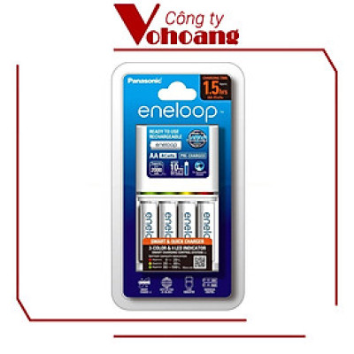 BỘ PIN SẠC NHANH PANASONIC AA/ AAA KJ55 (4 VIÊN AA 2000MAH) hàng chính hãng