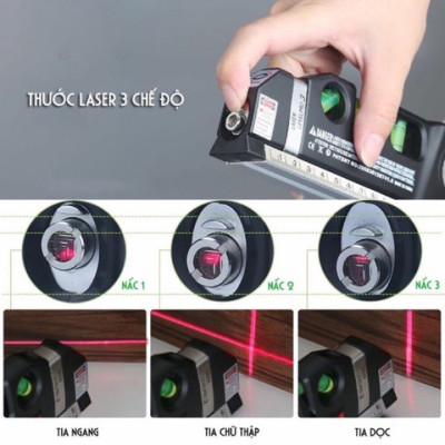 Thước Đo Đa Năng Laser, Máy Đo Khoảng Cách Bằng Laser Cầm Tay PRO 3 Hồng Ngoại 4in1 Độ Chính Xác Cao Cân Bằng Laser Đo Góc Cân Bằng Ngang, Dọc Dành Cho Xây Dựng Chuyên Nghiệp