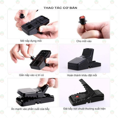 Bẫy Chuột Thông Minh KhoNCC Hàng Chính Hãng - Cách Sử Dụng Đơn Giản Và Hiệu Quả (Màu Đen)