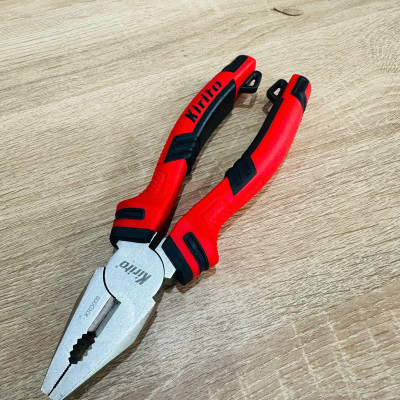 Kìm Điện Đa Năng Công Nghiệp Kirito Màu Đỏ Đen - Dài 8 inch (200mm) - Chất Liệu CR-V Cao Cấp