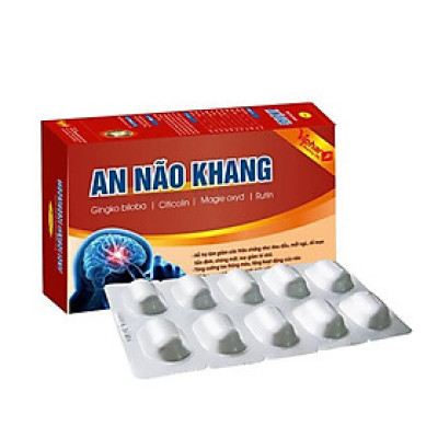 ￼AN NÃO KHANG Vinaphar  -Hộp 30 Viên - Tăng Cường Lưu Thông Máu Lên Não, Giảm Nguy Cơ Tai Biến Mạch Máu Não Do Tắc Mạch