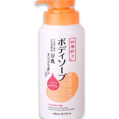 SỮA TẮM SHIKIORIORI SOY MILK BODY SOAP TINH CHẤT ĐẬU NÀNH NHẬT BẢN (CHAI 600ML)