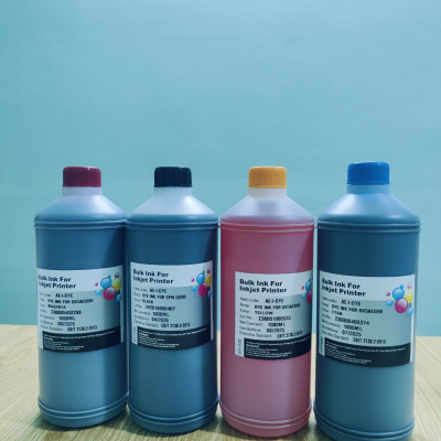 Set 4 chai Mực nước dye ink ( 1 lít/ chai)  màu xanh tương thích Epson Dx5 I3200, hàng nhập khẩu.