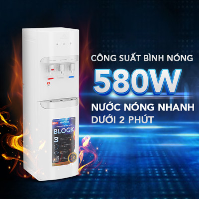Cây nước nóng lạnh hút bình Hòa Phát HHC383 - Làm lạnh bằng Block - Hàng Chính Hãng