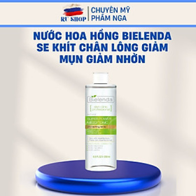 Nước hoa hồng Bielenda se khít chân lông giảm mụn giảm nhờn - Toner Bielenda Skin Clinic (Xanh Lá)