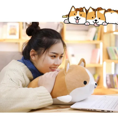 Thú nhồi bông chó corgi tròn dễ thương - Size 35cm - Quà tặng gấu bông chó shiba inu - Gối ôm mềm mịn cho bé