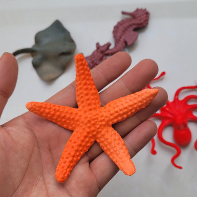 Set 4 đồ chơi động vật biển - Con Cá Đuối-Cá Ngựa-Bạch Tuộc-Sao Biển